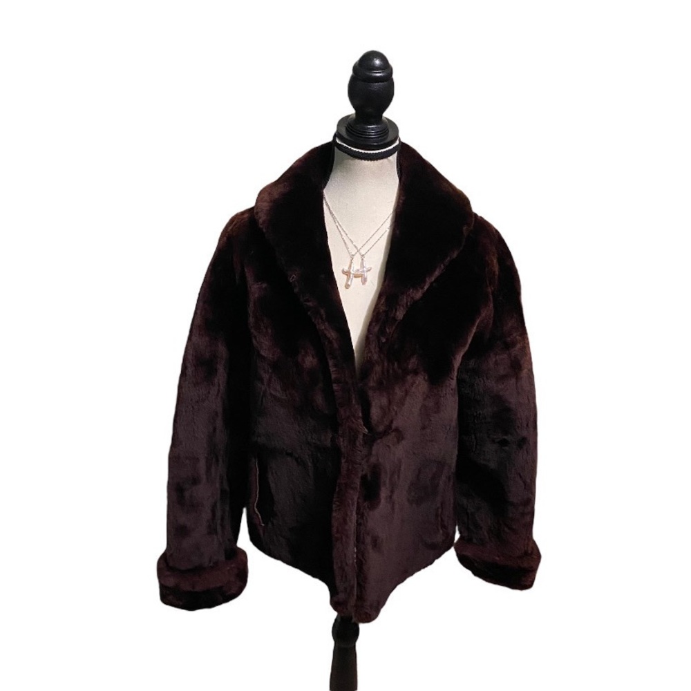 Vintage Brown Sheared Lamb Coat